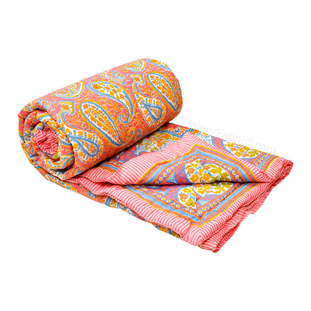 Paisley MultiColor Premium CottonBed in a Bag Set of 4