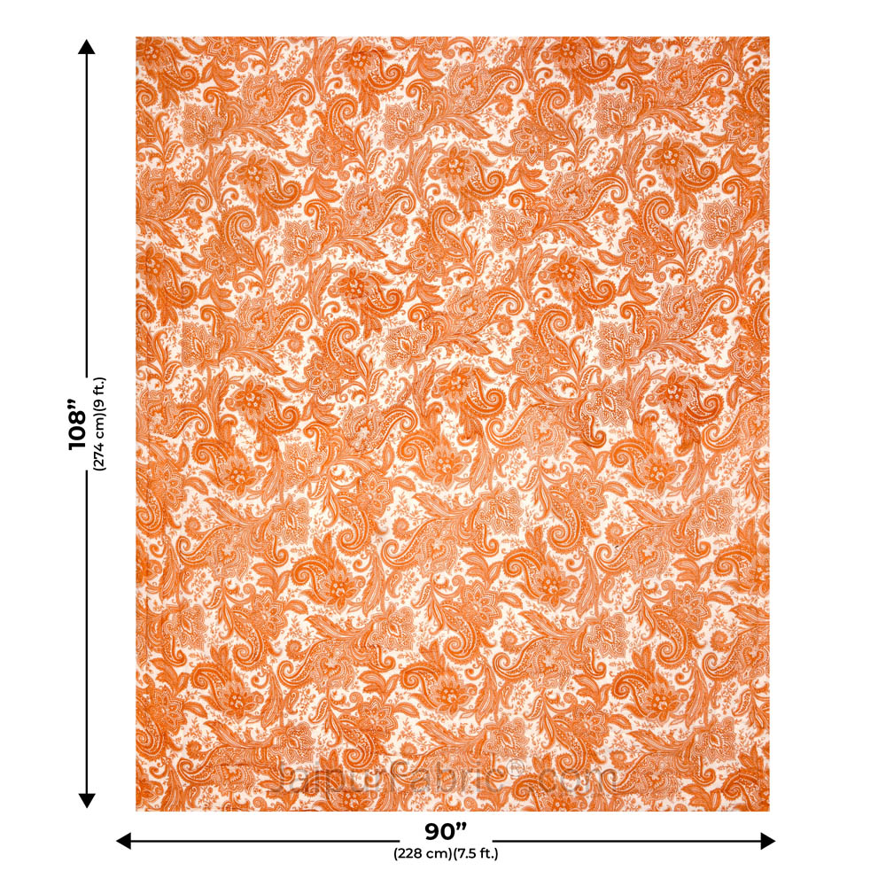 JaipurFabric® Booti Block Print Peachy Premium Cotton Double Bed Quilt