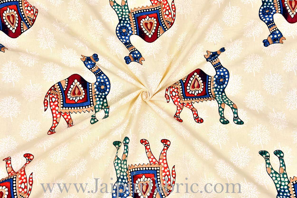 Satrangi camels in sparkling sand diwan set