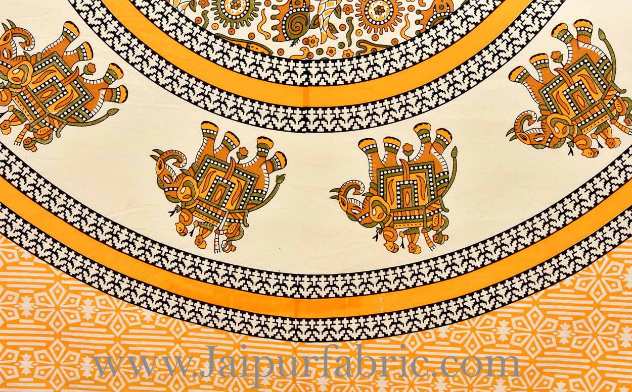 Sunrise Orange royal elephant ride diwan set