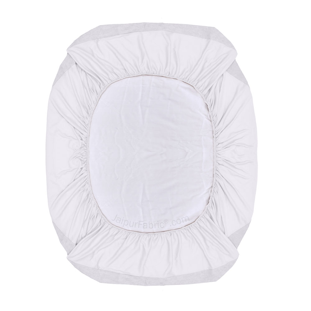 Heavy Quality White Terry Cotton Waterproof and Elastic Fitted Through Out Double Mattress Protector