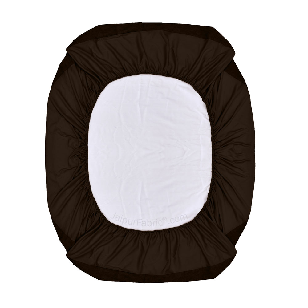 Heavy Quality Brown Terry Cotton Waterproof and Elastic Fitted Through Out Double Mattress Protector