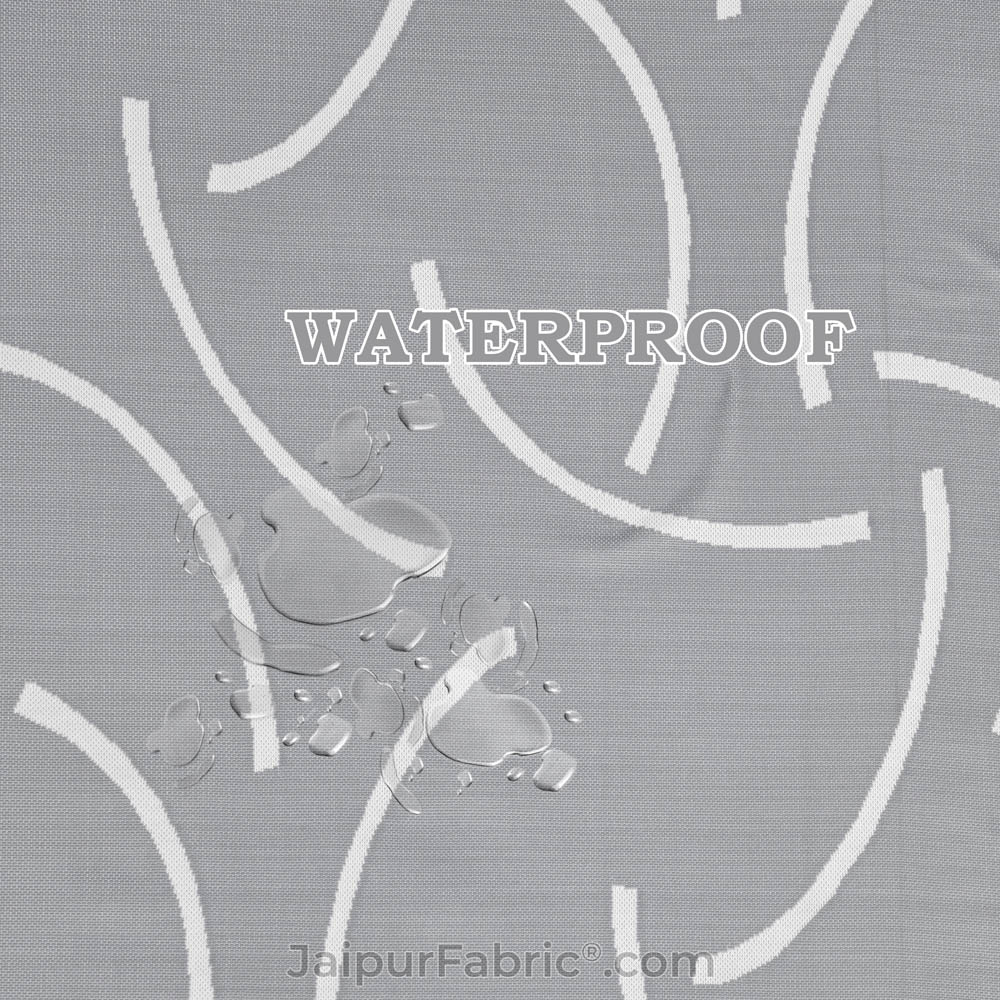 Grey Printed Water Proof Fitted Mattress Protector