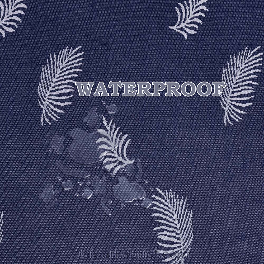 Blue Printed Water Proof Fitted Mattress Protector