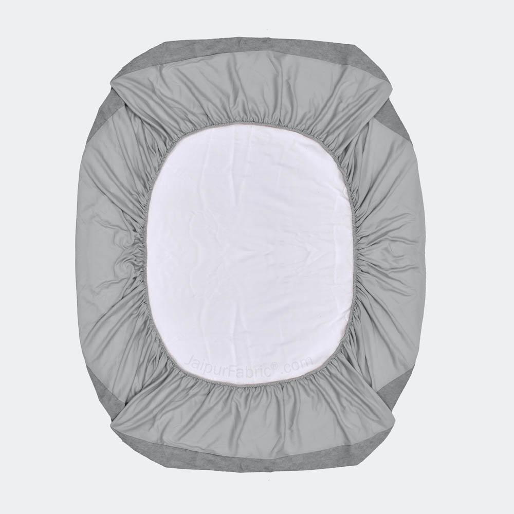 Heavy Quality Grey Terry Cotton Waterproof and Elastic Fitted Water Resistant Ultra Soft Double Mattress Cover