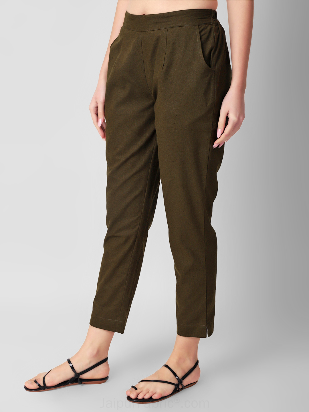 Olive Sage Grove Women Cotton Pants casual and semi formal daily trousers