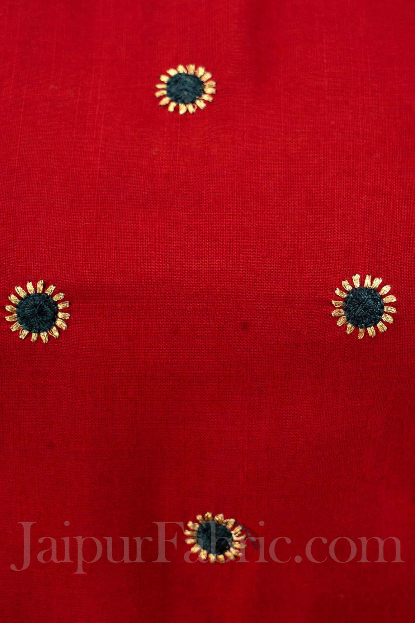 Women Red Cotton Round Neck Kurta wth Pant & Dupatta