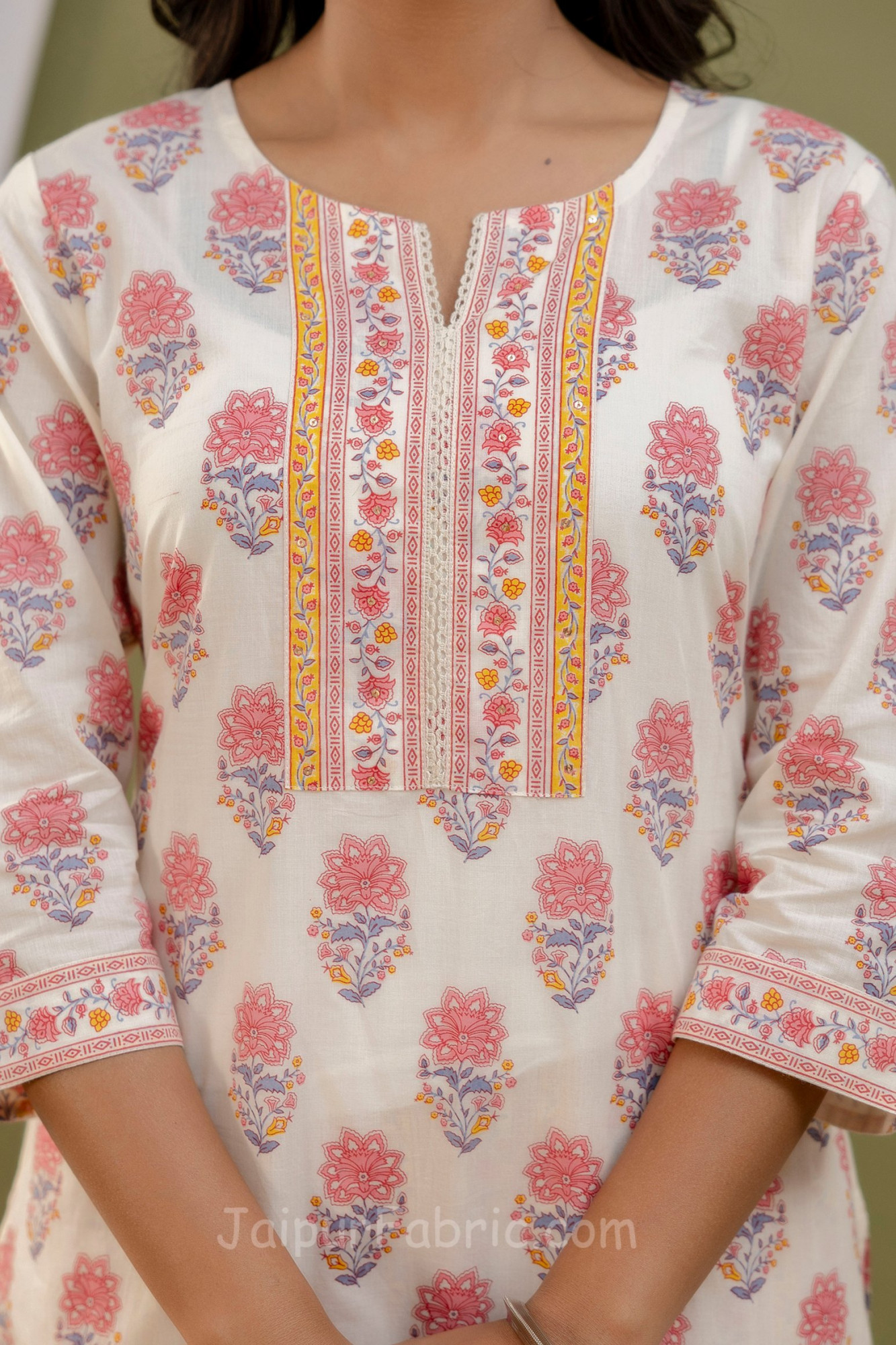 Pink Boota Print 3 pcs kurti set