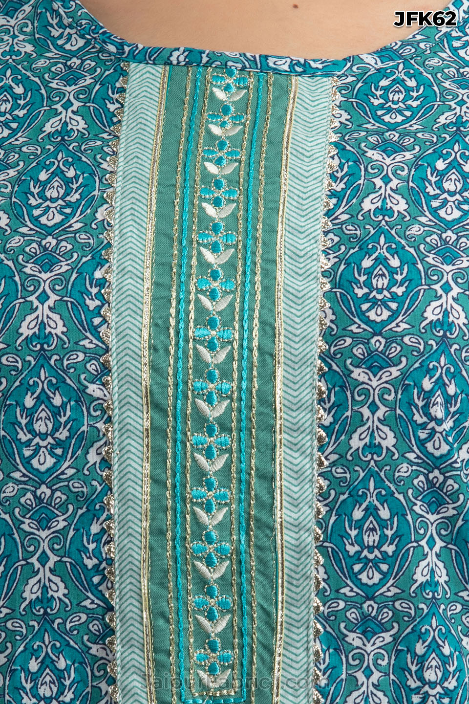 Blue Cotton Kurti Pant Set