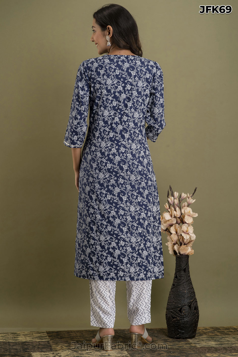 Blue Kurti Pant & Dupatta