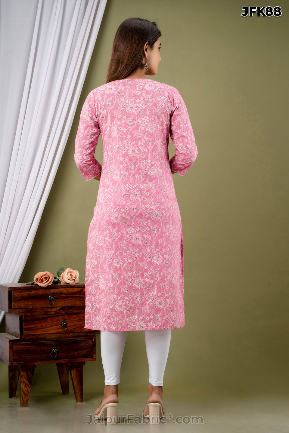 Pink Cotton Kurti