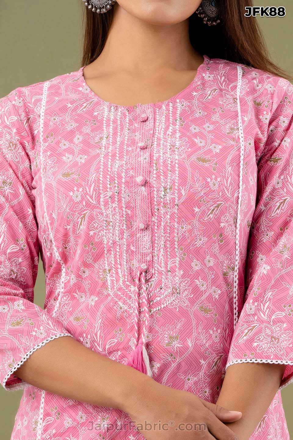 Pink Cotton Kurti