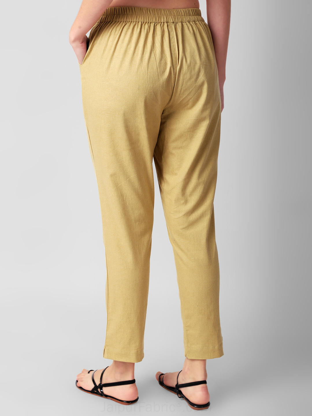 Sandy Beige Women Cotton Pants casual and semi formal daily trousers