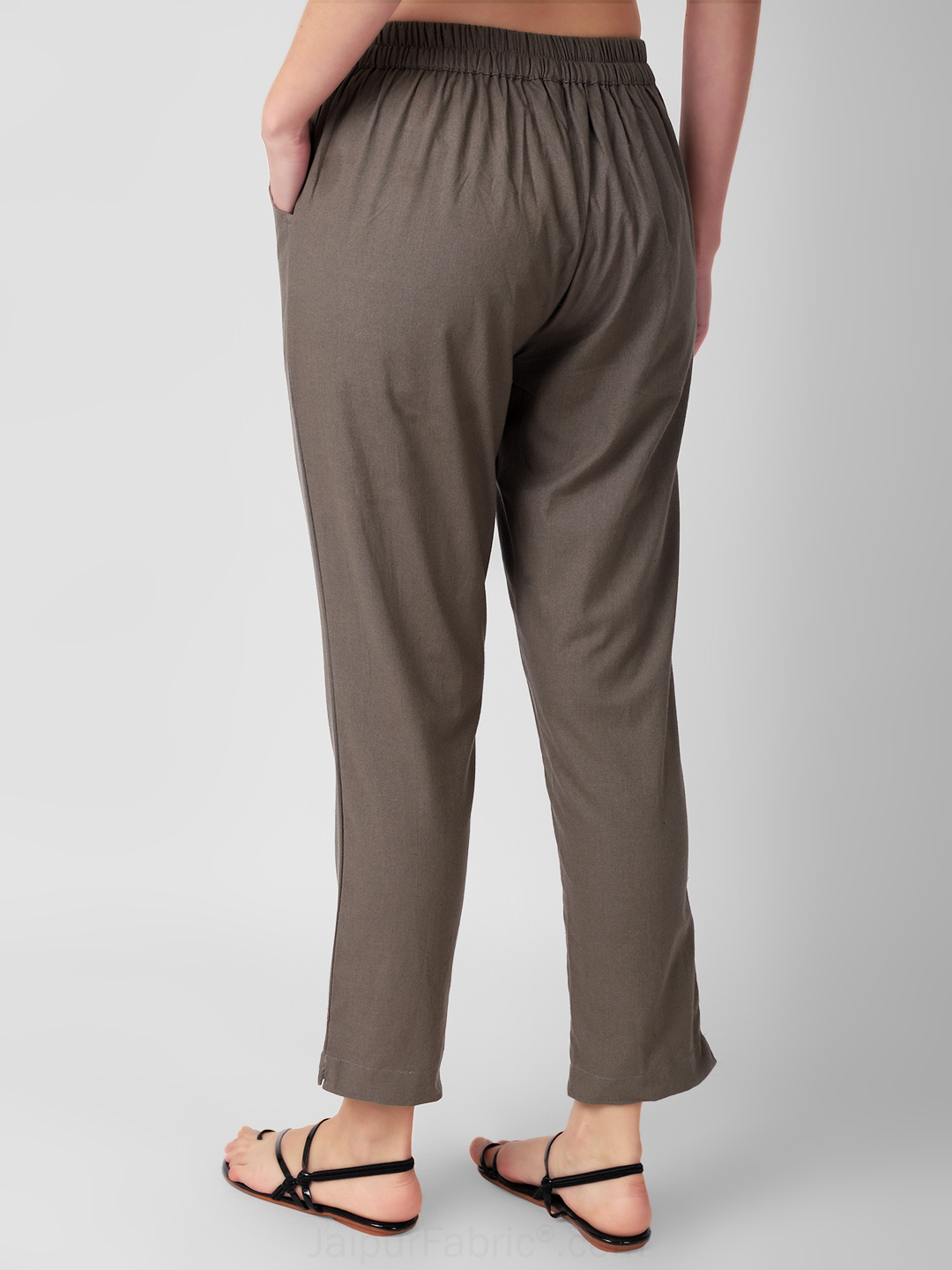 Taupe Neutral Women Cotton Pants casual and semi formal daily trousers