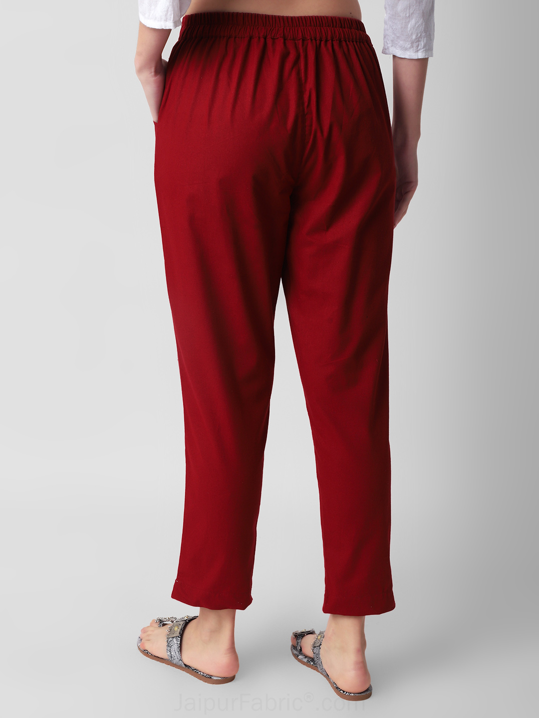 Burgundy Bliss Women Cotton Pants casual and semi formal daily trousers