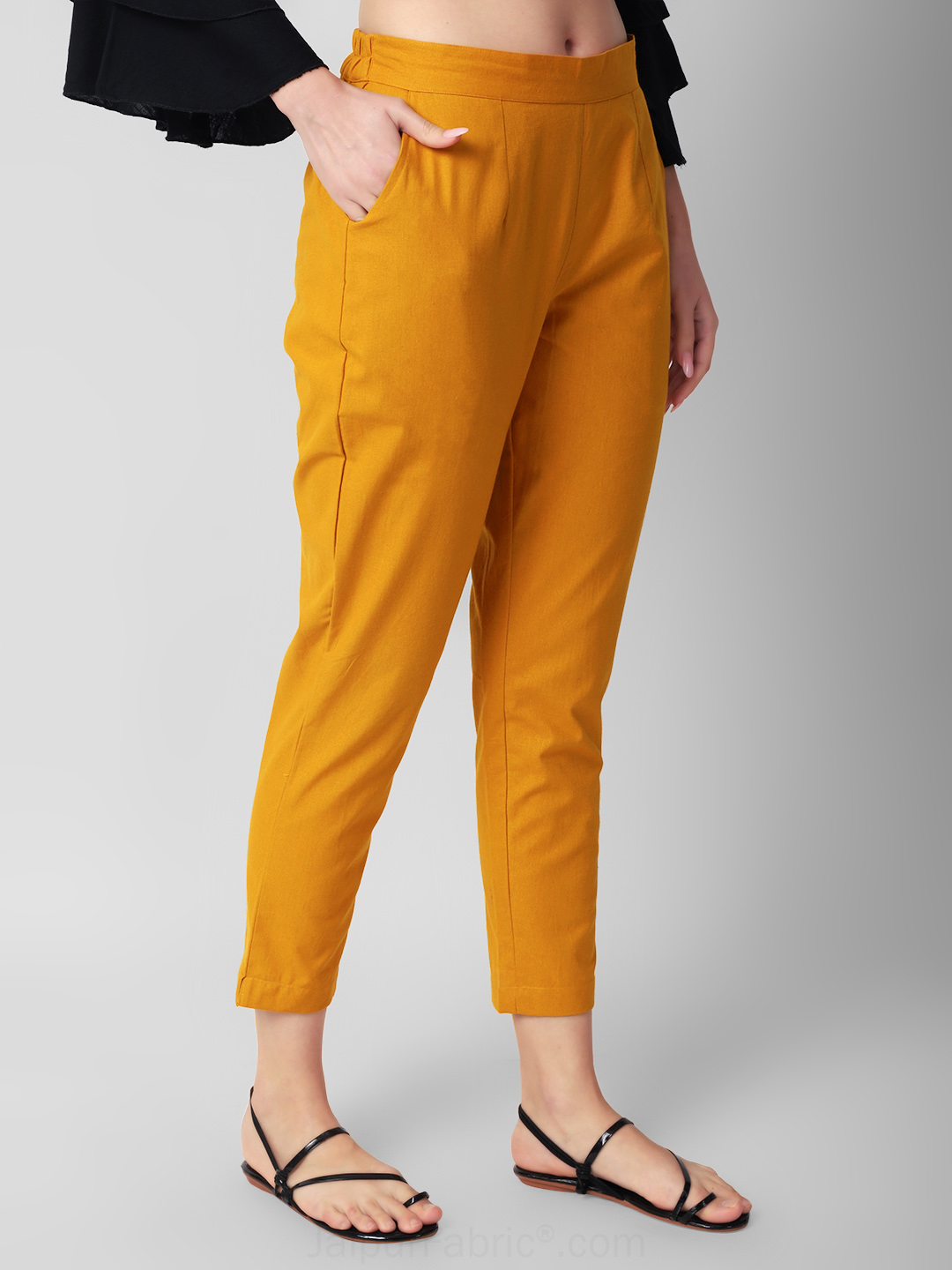 Mustard Harvest Women Cotton Pants casual and semi formal daily trousers