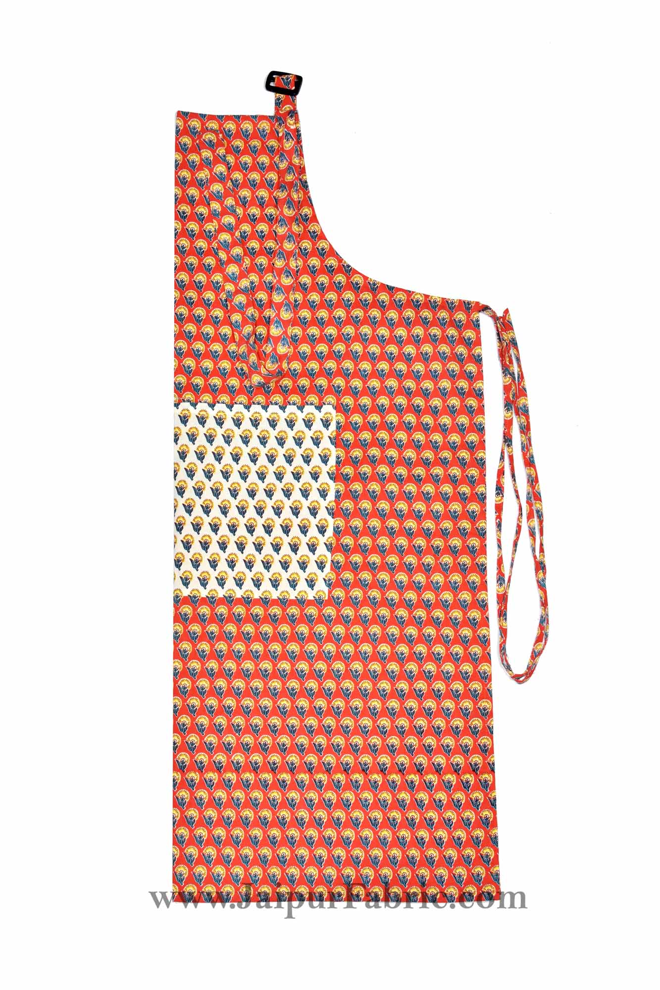 Buti print orange apron