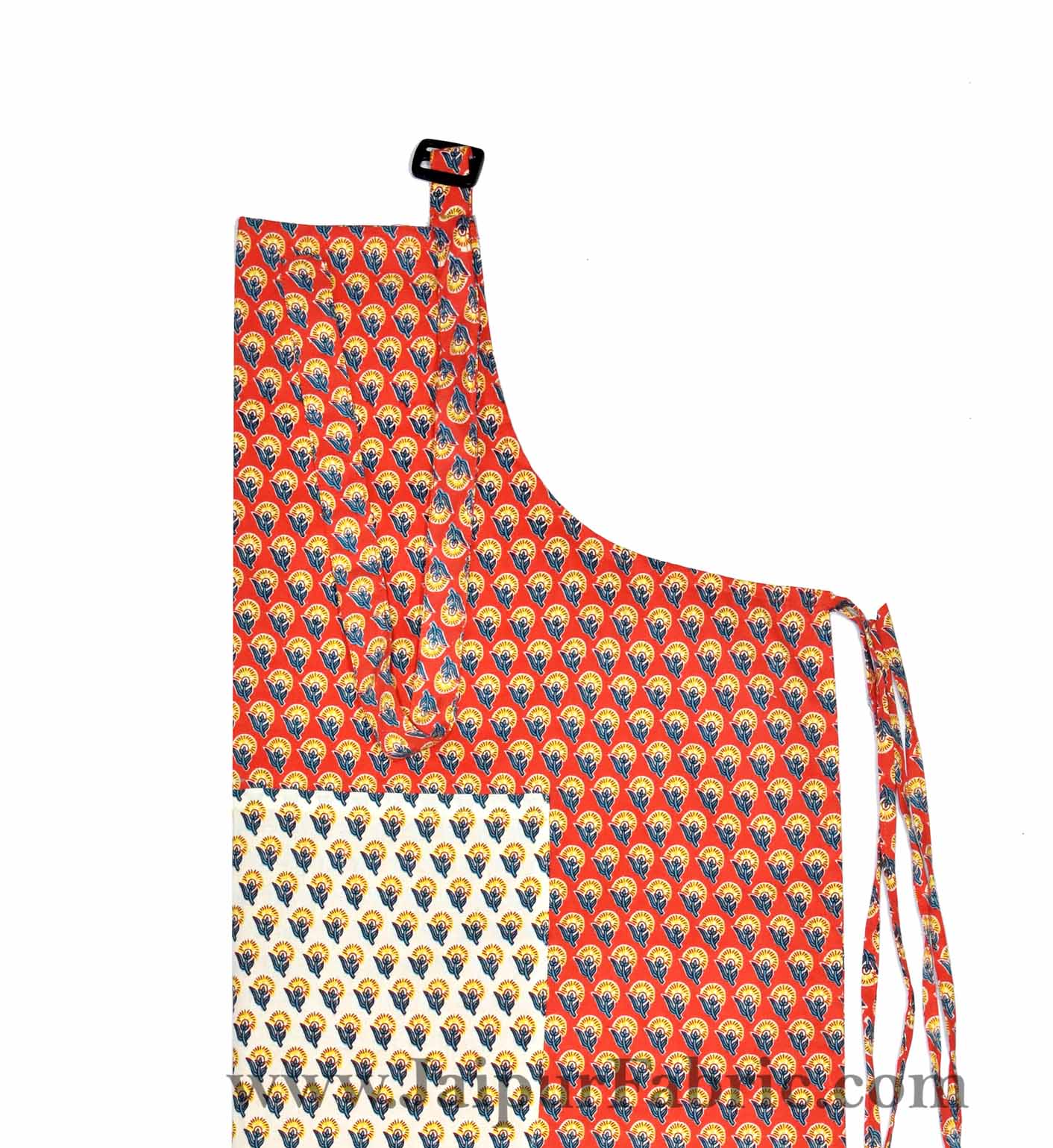 Buti print orange apron