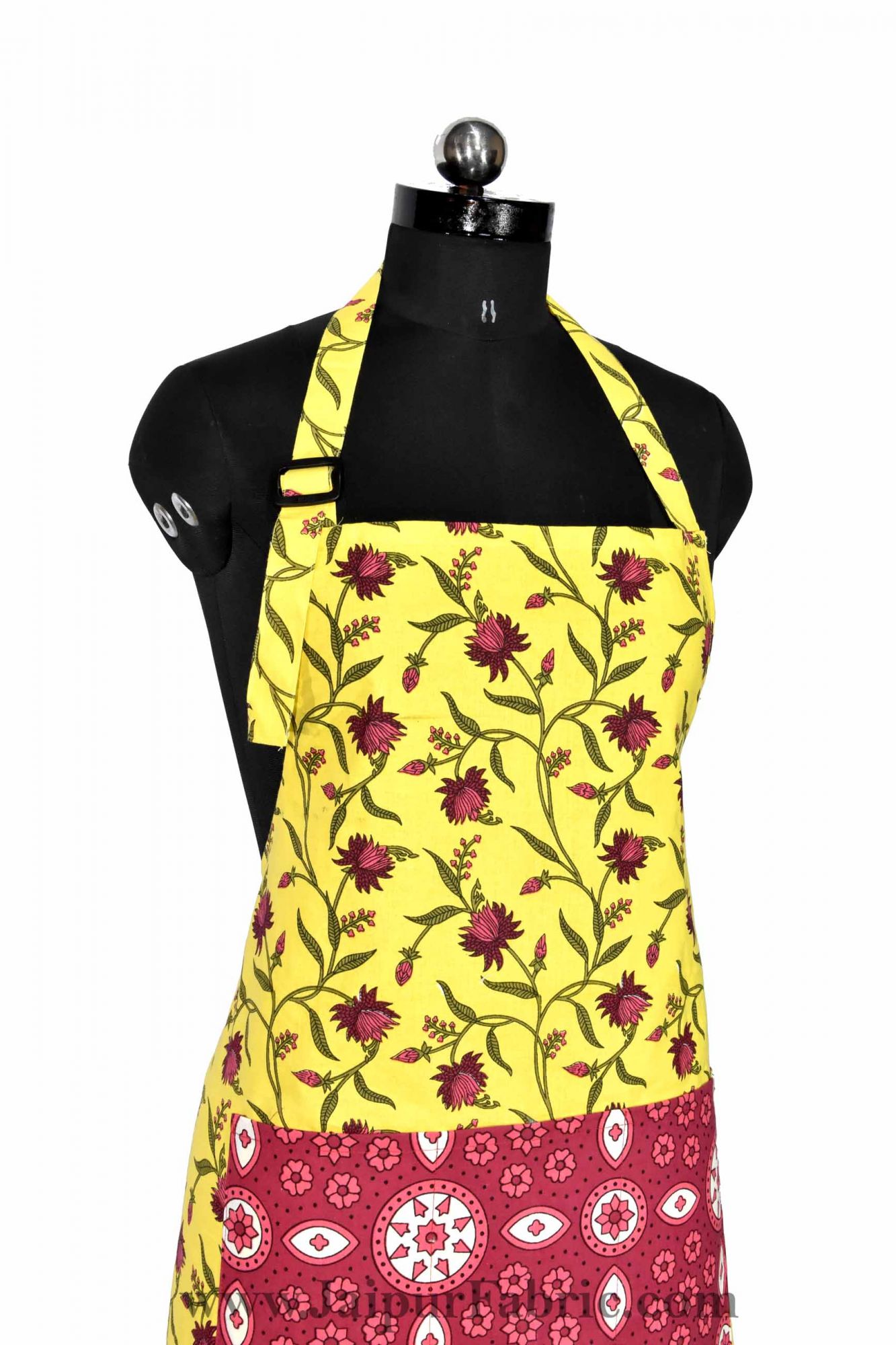 Floral Motif print yellow apron