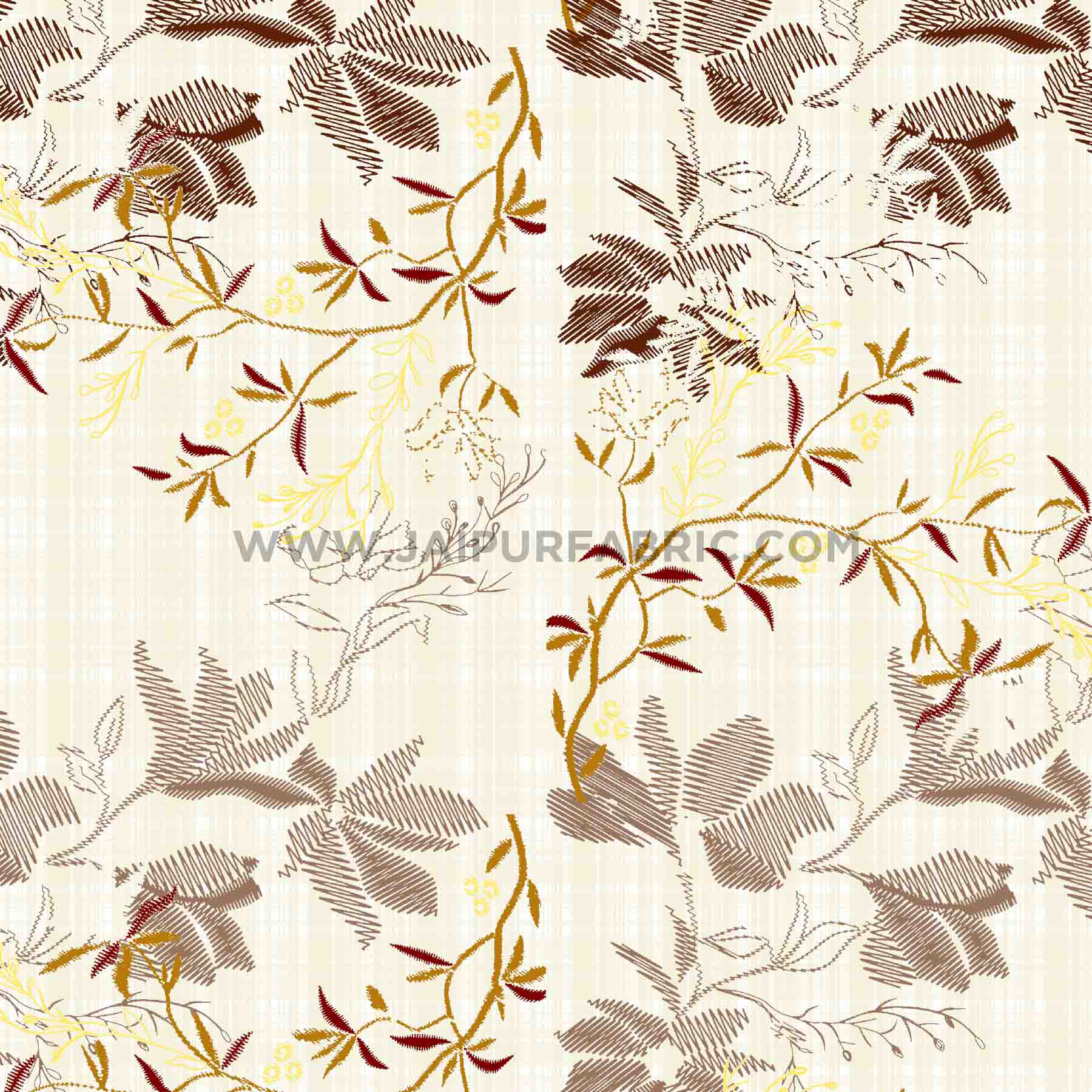 Brown Floral Aroma King Size Bedsheet