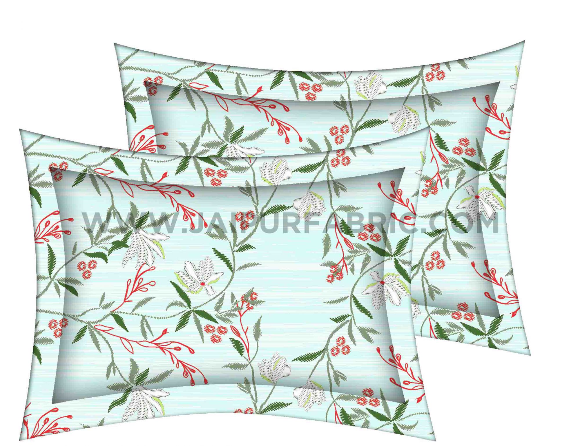 Blue Floral Aroma King Size Bedsheet