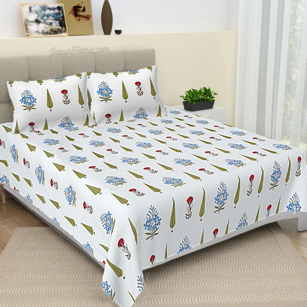 Elite Furnishing Jaipur Mela Hand Block Printed Cotton Bedsheet