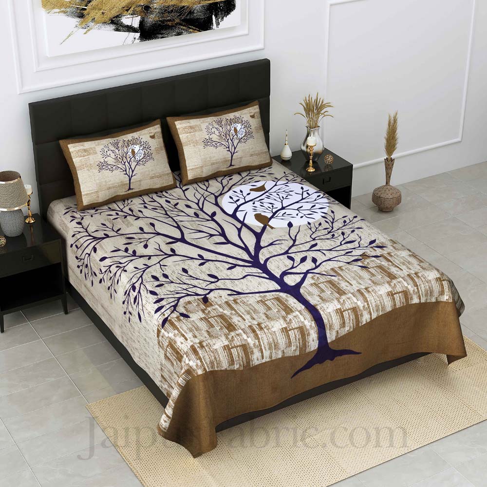 Procian Print Scenic Nature Earth Pure Cotton King Size Bedsheet