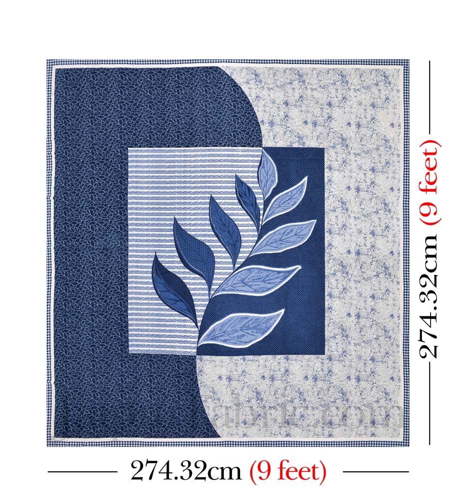 Procian Print Cotyledon Blue Pure Cotton King Size Bedsheet