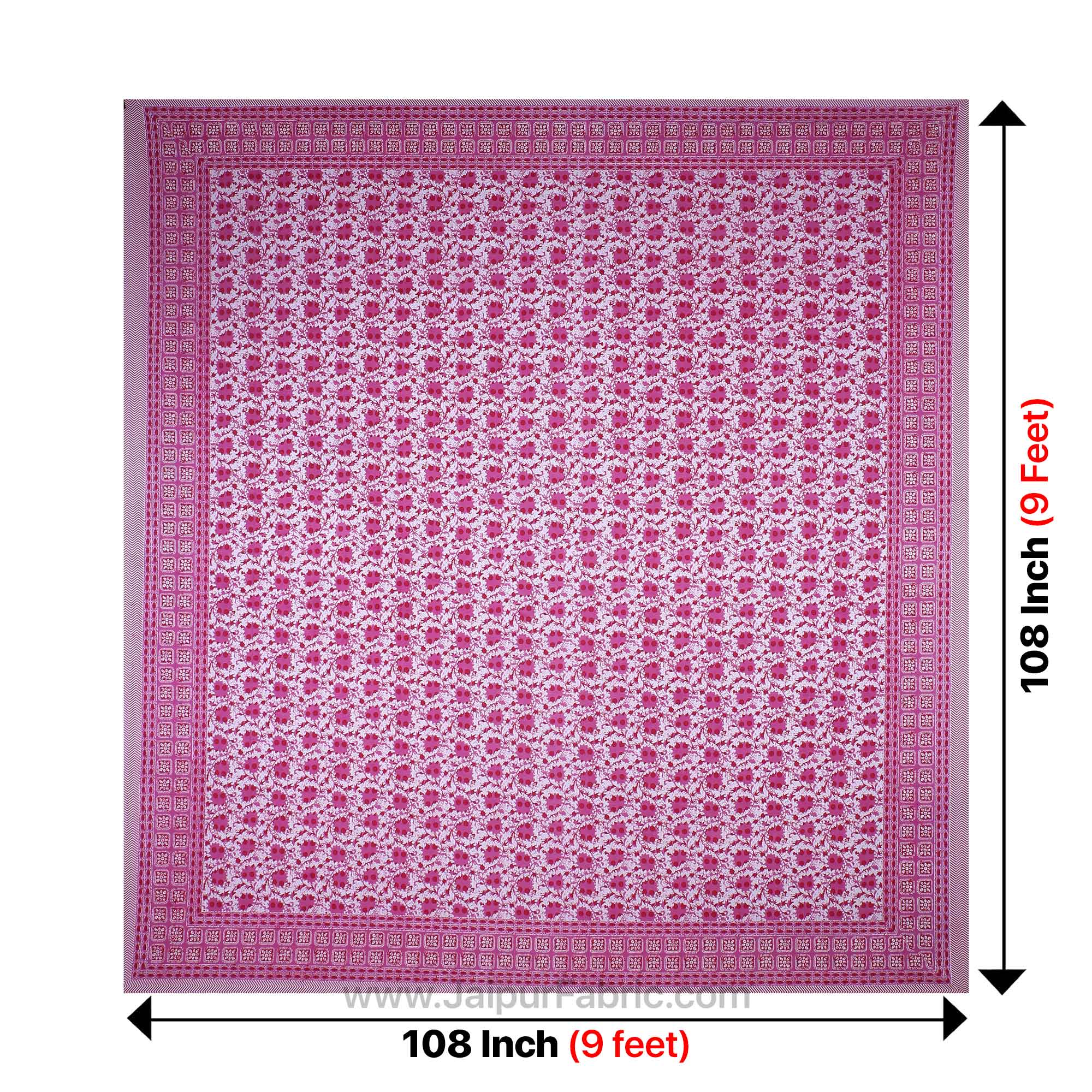 Pink Twinkling Jugnoo King Size Bedsheet