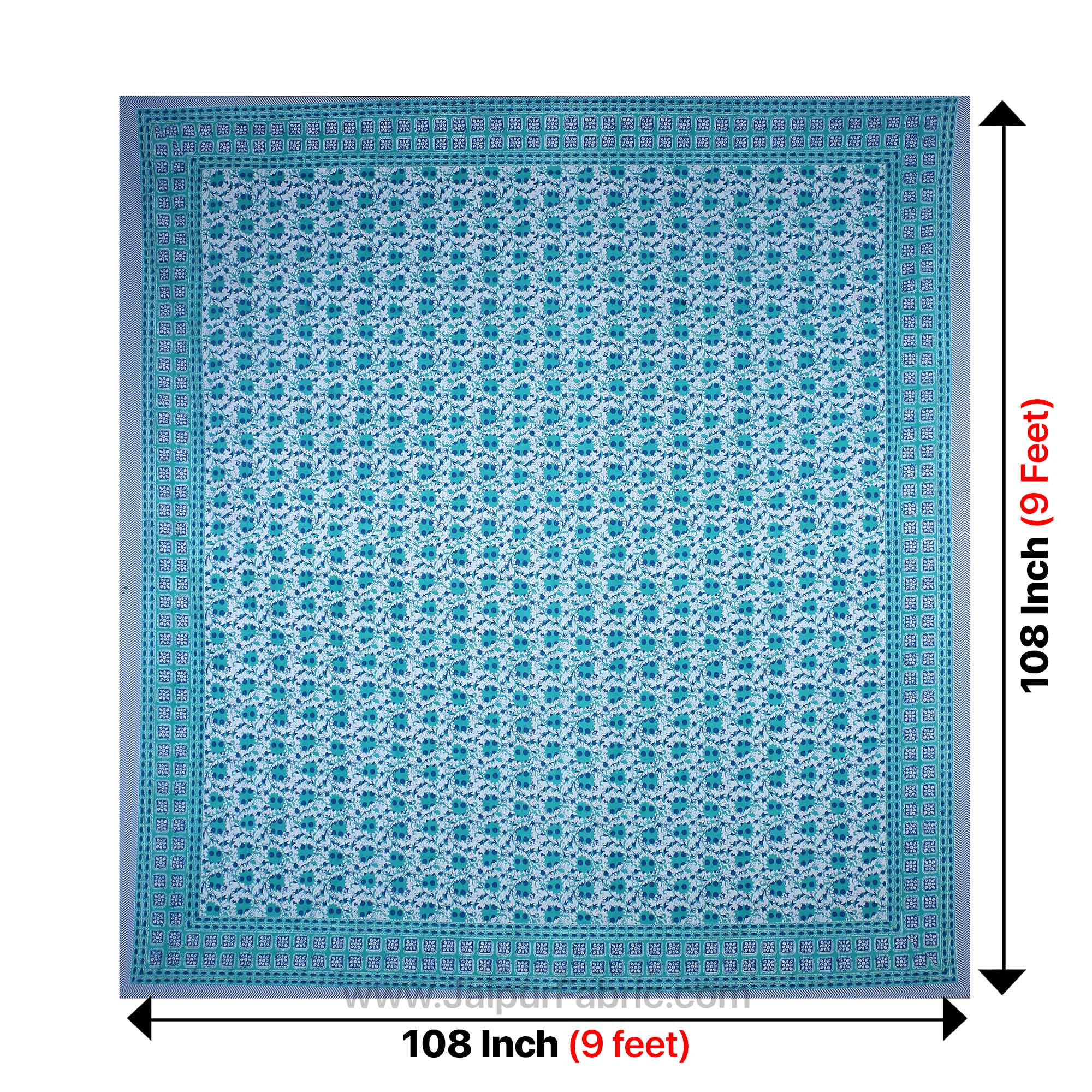 Green Twinkling Jugnoo King Size Bedsheet