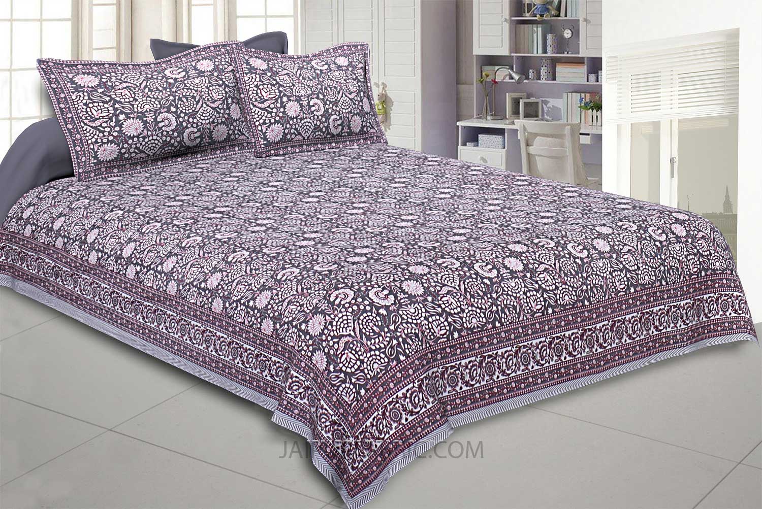 Lava Grey King Size Bedsheet