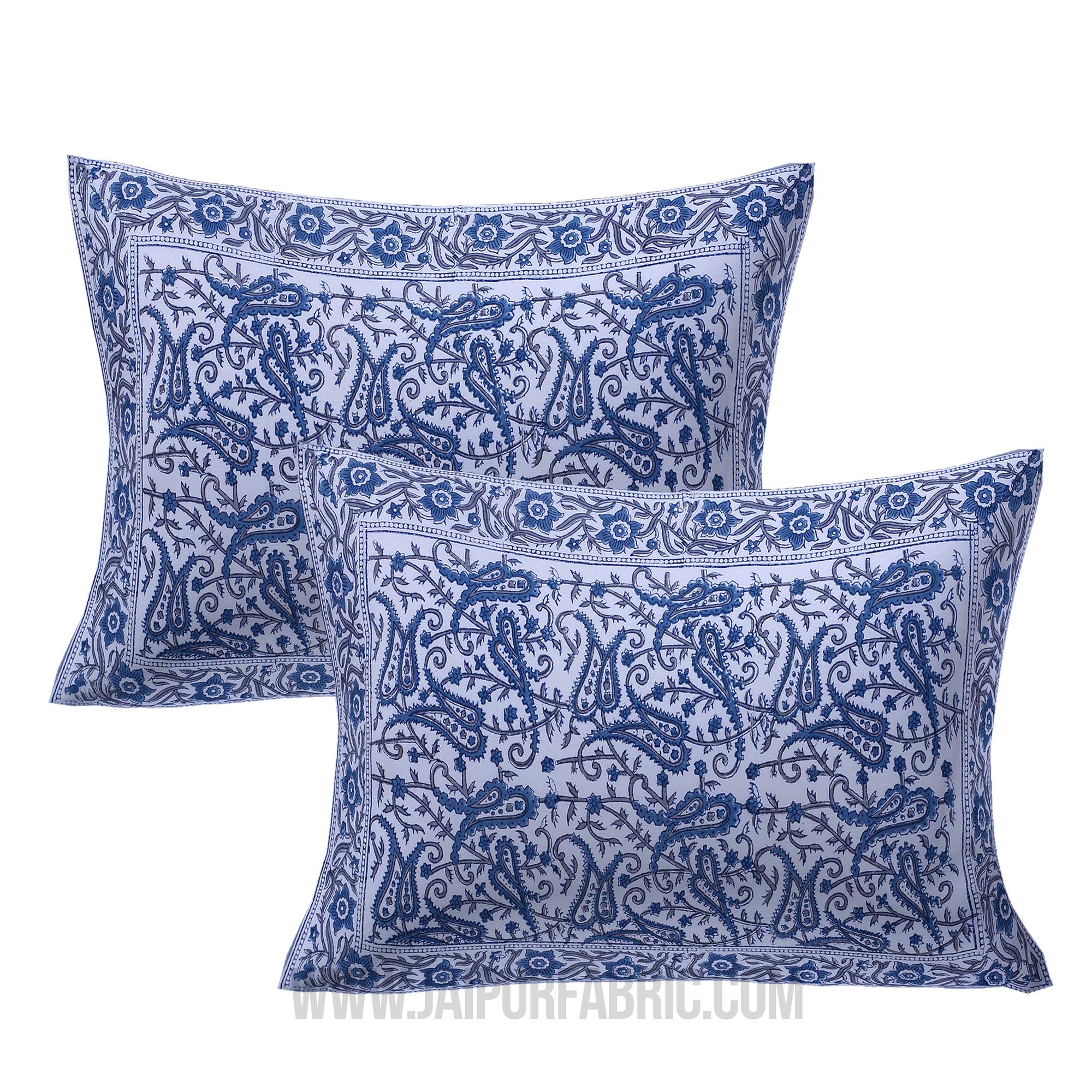 Diverging Paisley Blue King Size Bedsheet