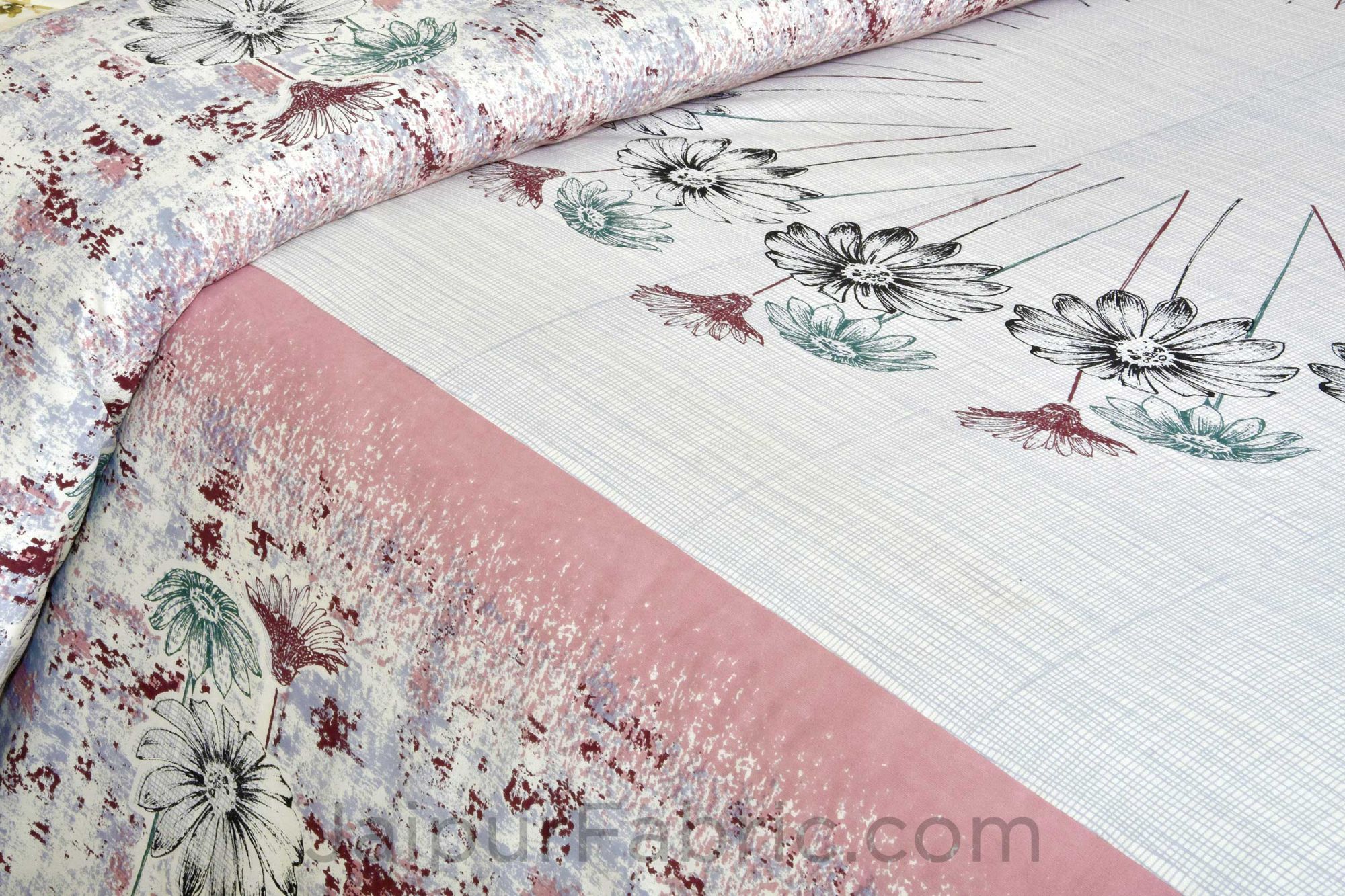 Dandelions Pink King Size Bedsheet