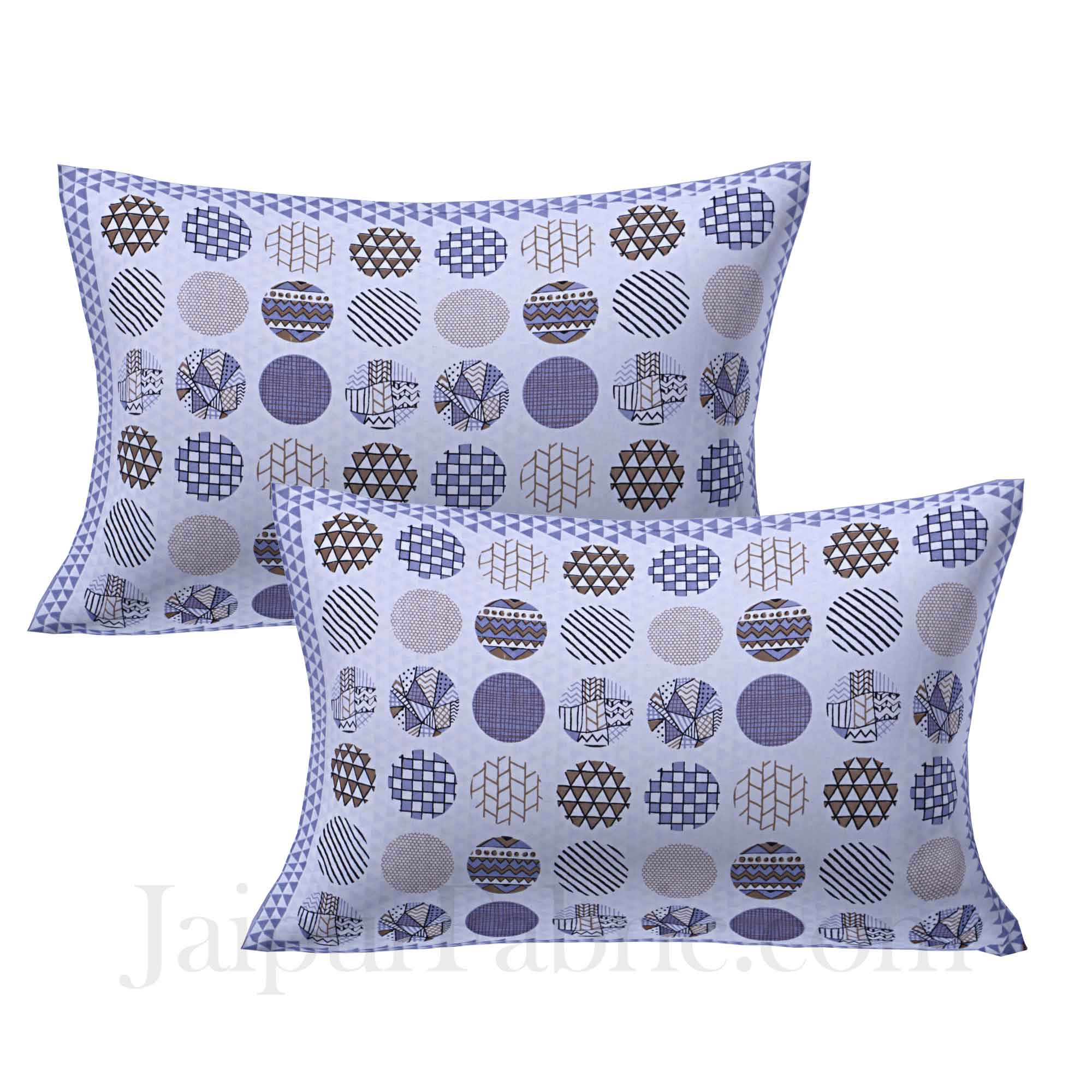 Trendy Polka Grey Cotton King Size Bedsheet