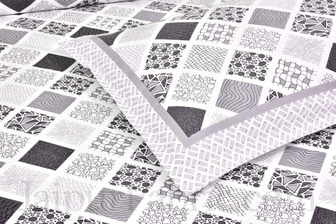 Geometric Kite Lilac Cotton King Size Bedsheet