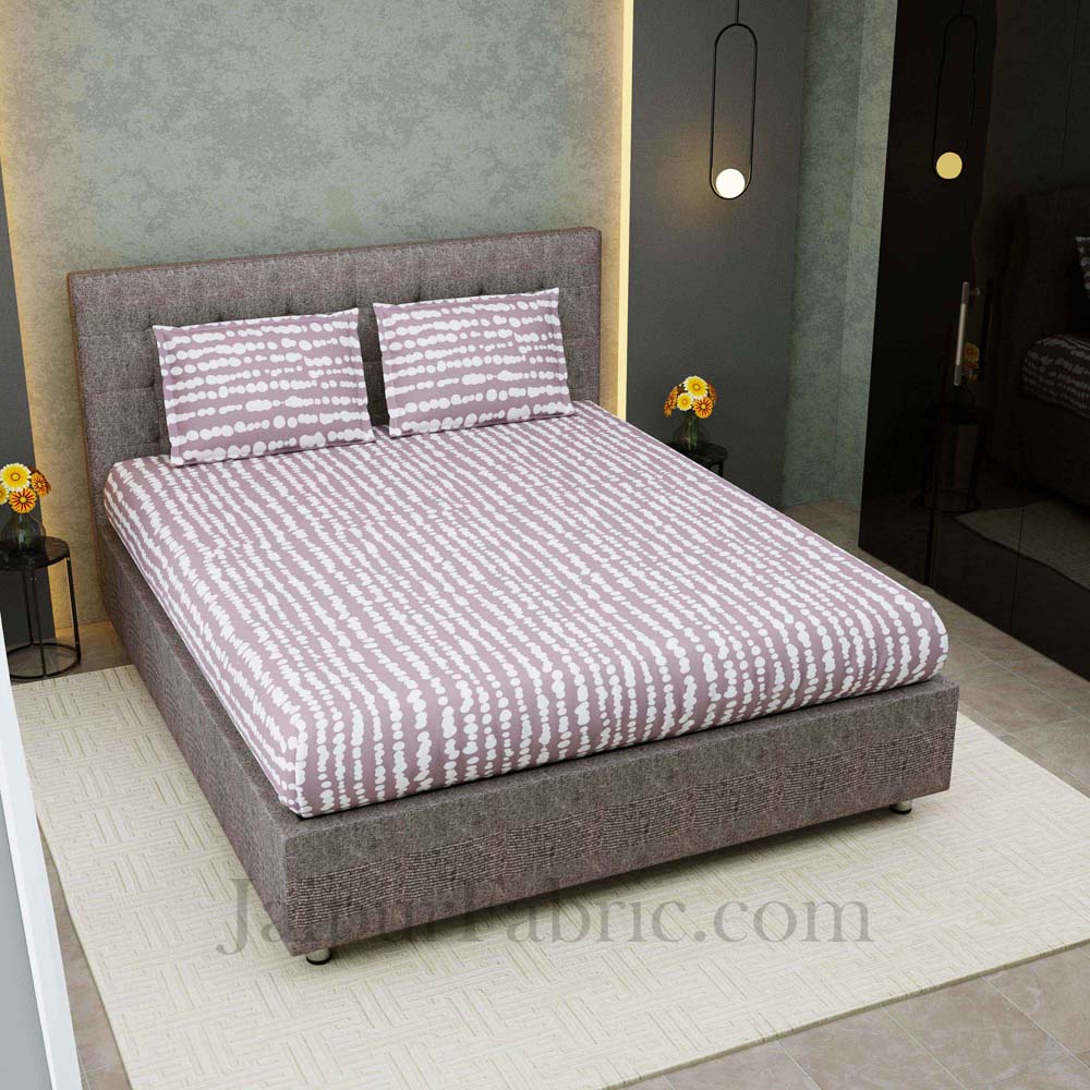 Scattered Pebbles Grey Mauve King Size King Size Double Bedsheet