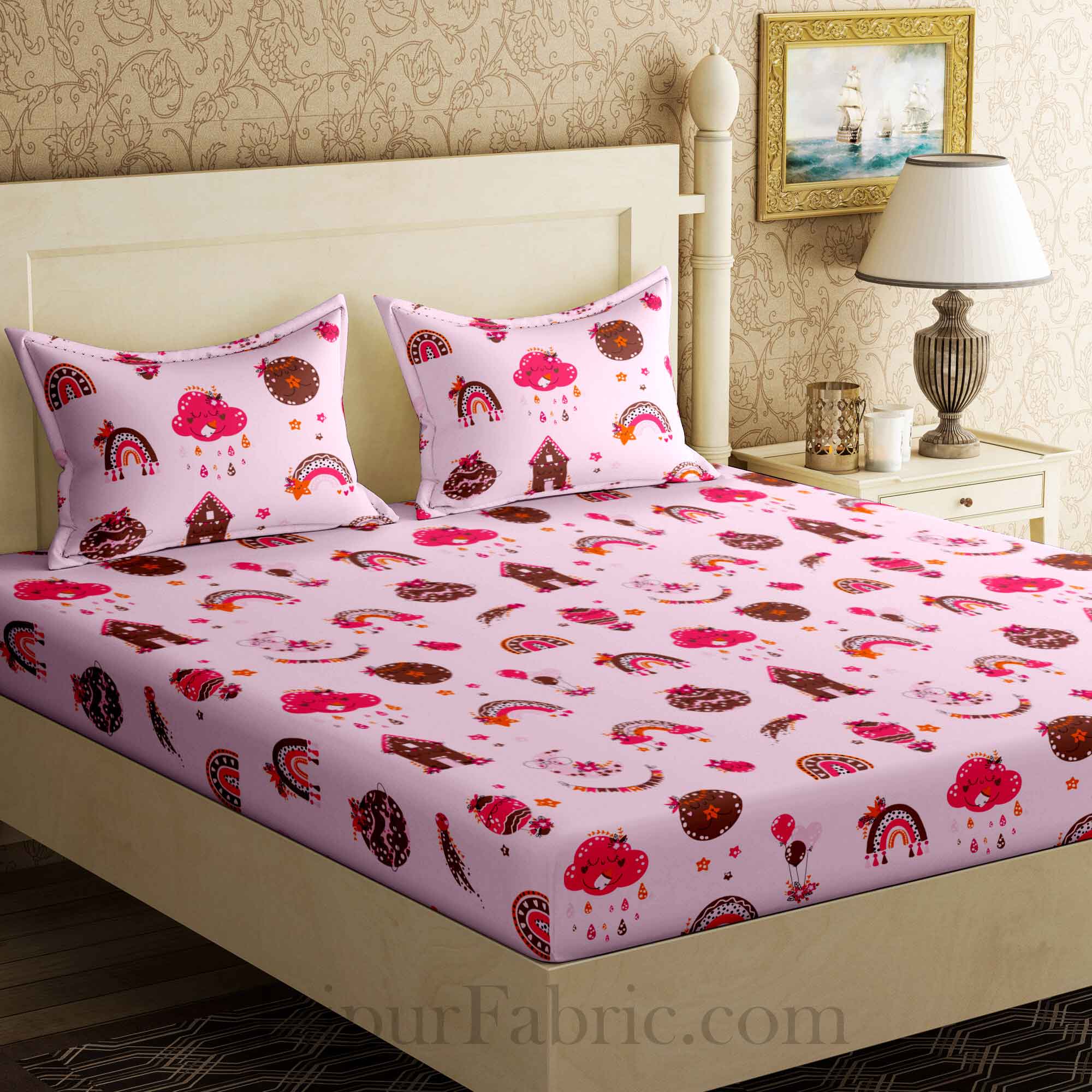 Kids Magical World Light King Size Bedsheet