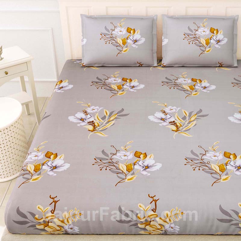 Sober Grey King Size Bedsheet