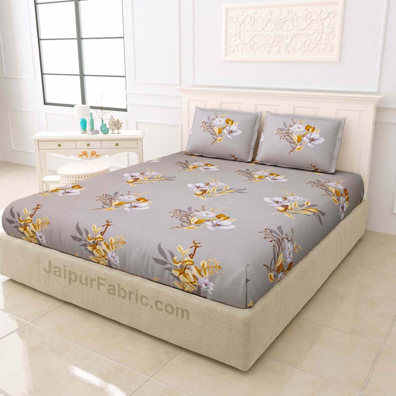 Sober Grey King Size Bedsheet