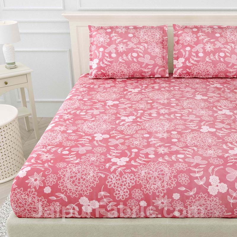 Peachy Wonder King Size Bedsheet