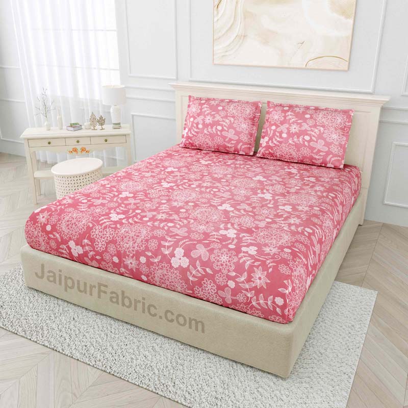 Peachy Wonder King Size Bedsheet