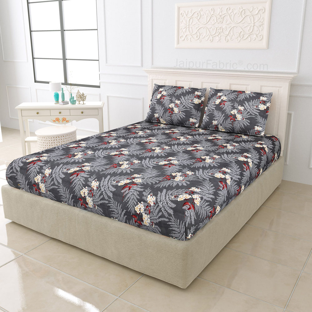 Misty Grey King Size BedSheet