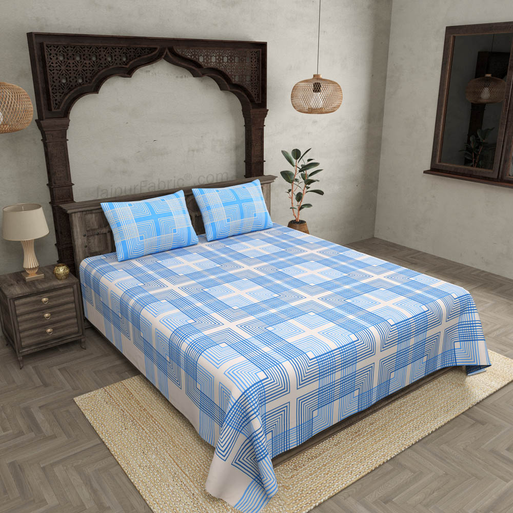 Maze Infinite Grey King Size Bedsheet