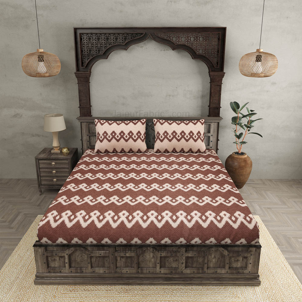 Lucky Bandharwal Dark King Size Bedsheet