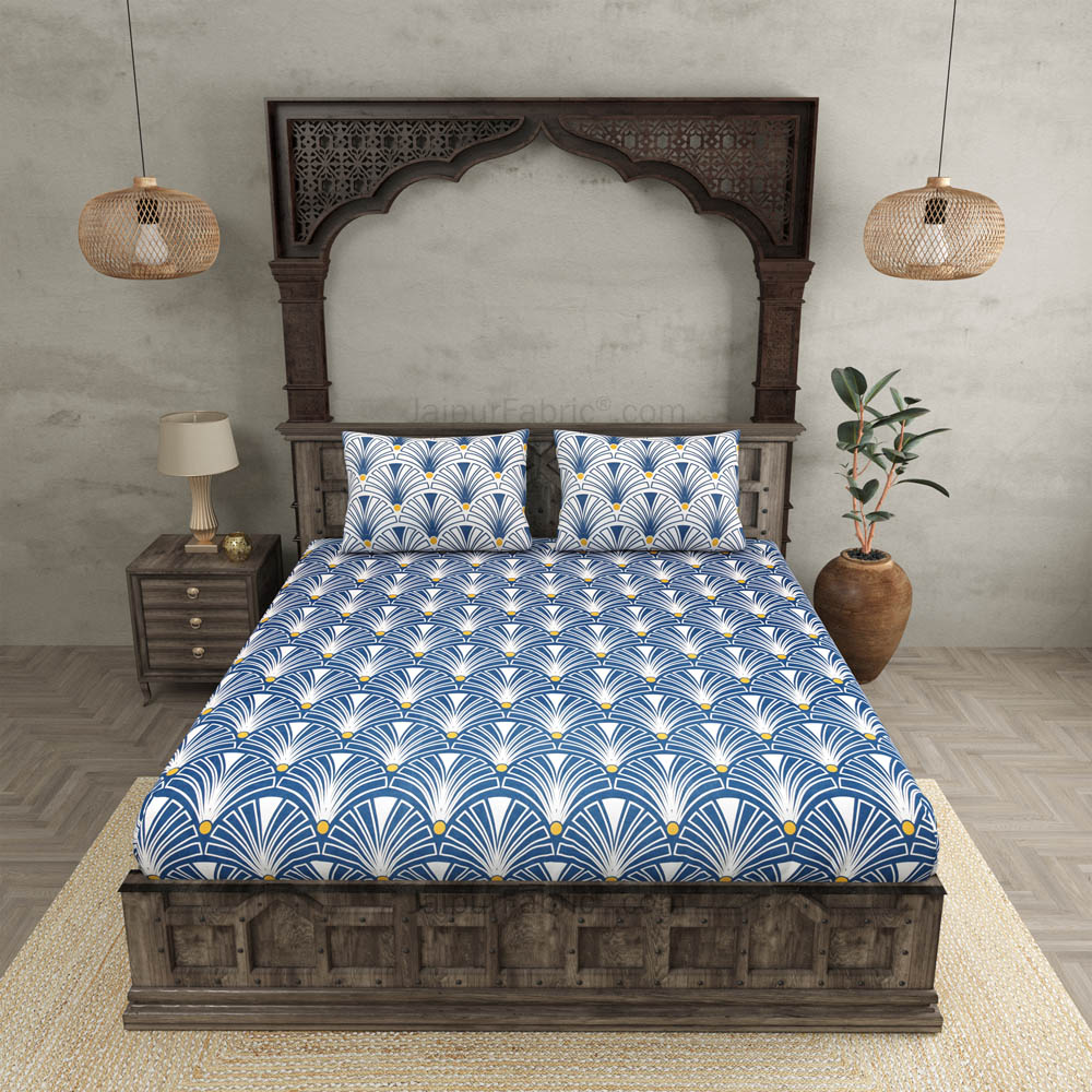 Retro Palm Dark King Size Bedsheet