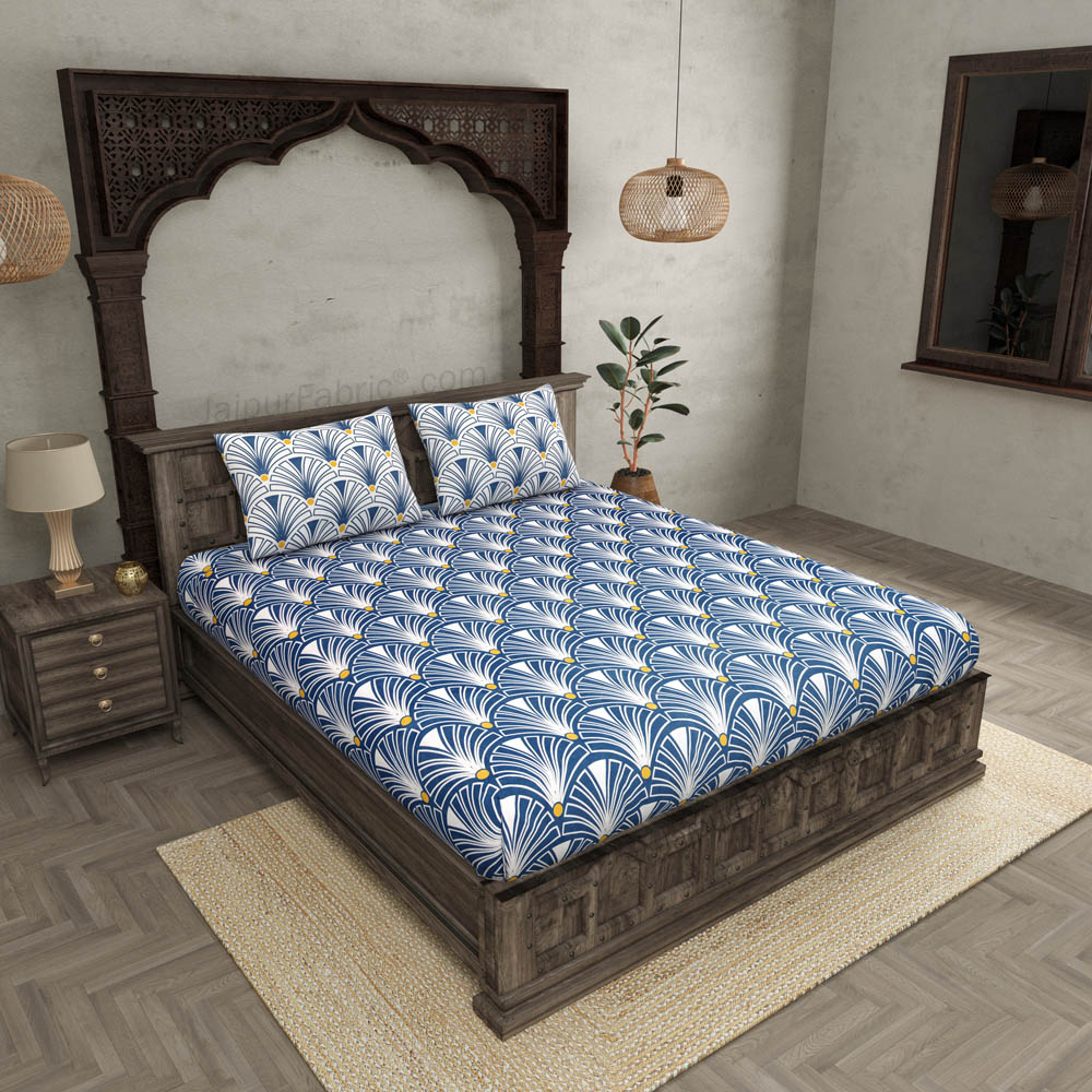 Retro Palm Dark King Size Bedsheet