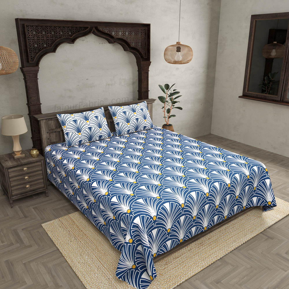 Retro Palm Dark King Size Bedsheet