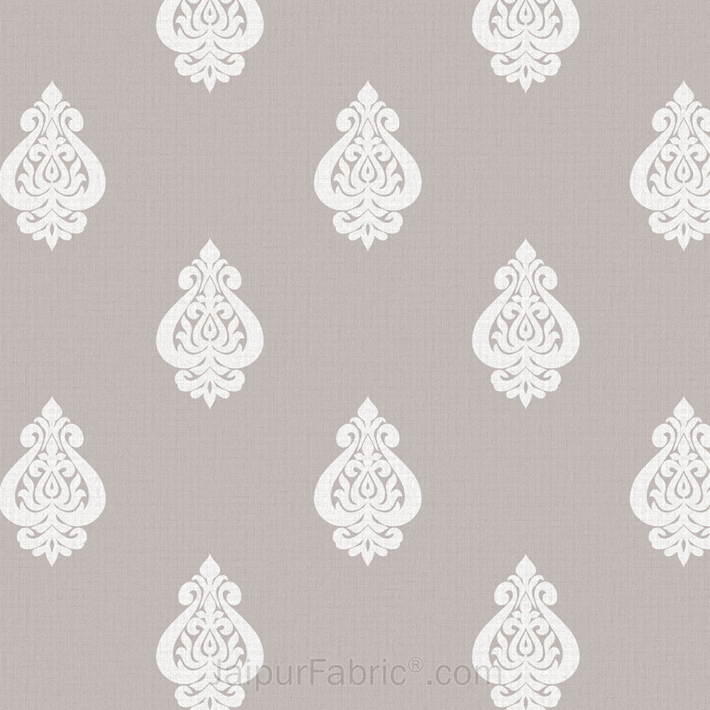 Ethnic Kalash Taupe King Size BedSheet