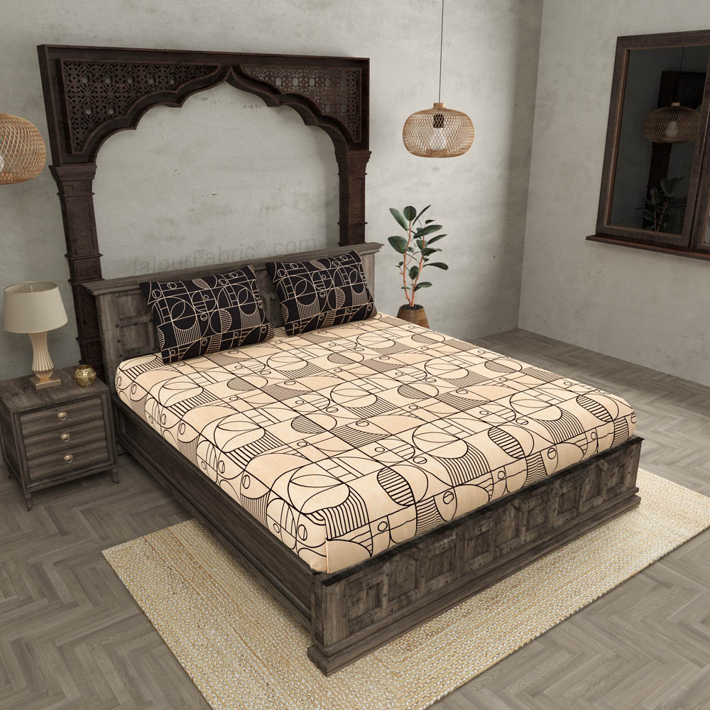 Sneaky Shell Brown King Size Bedsheet