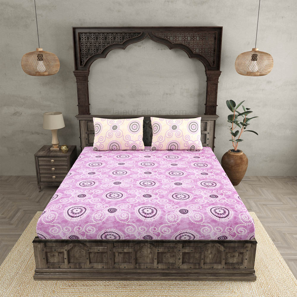 Bhandhej Pink King Size Bedsheet